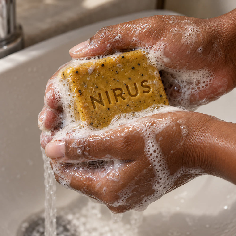 Rich lather in hands