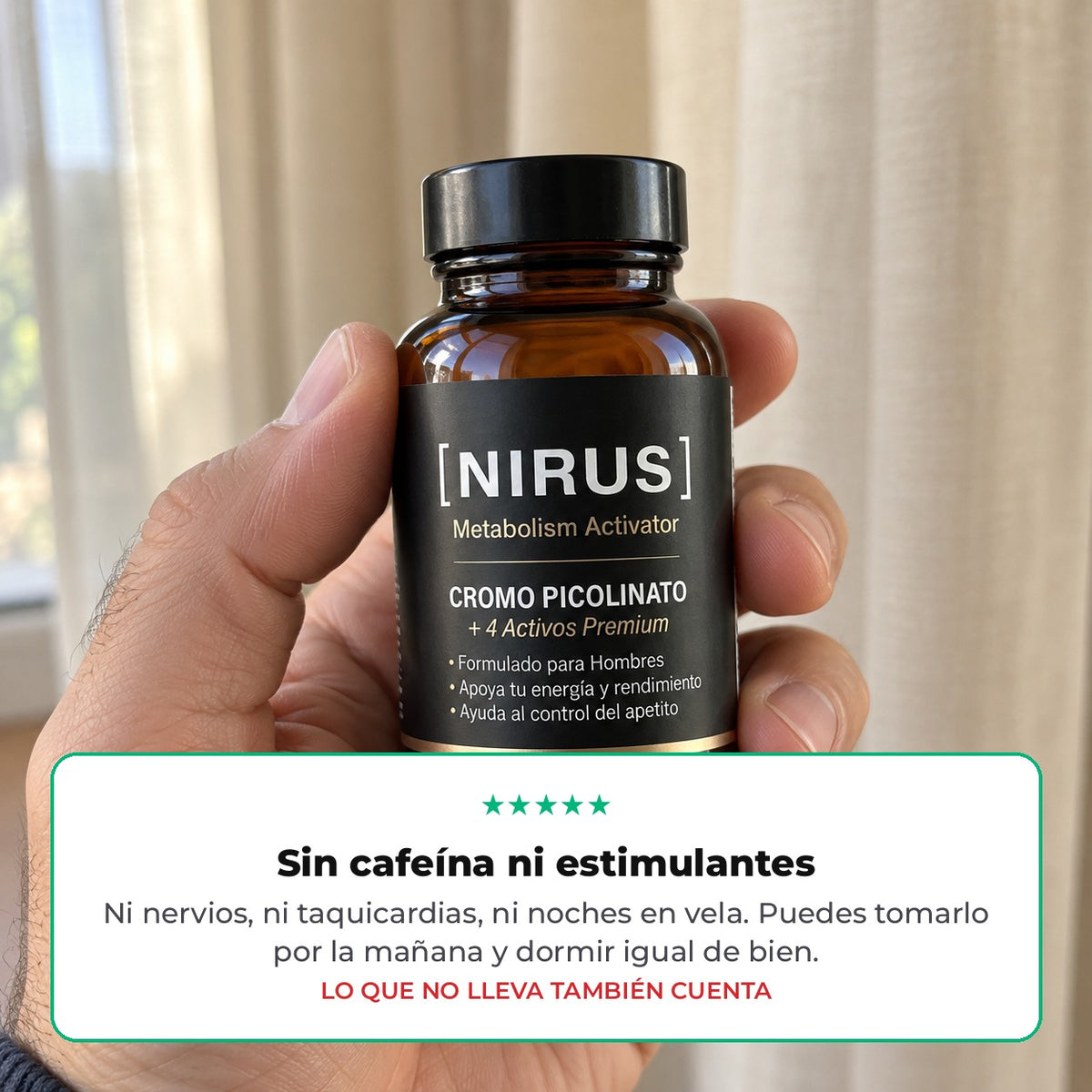 NIRUS sin cafeína ni estimulantes
